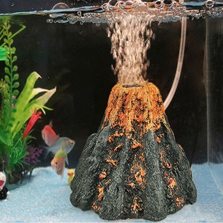 Brinquedo/Enfeite/Bomba De Oxigênio Nigênio Com Formato De Vulcão Para Decoração De Aquário