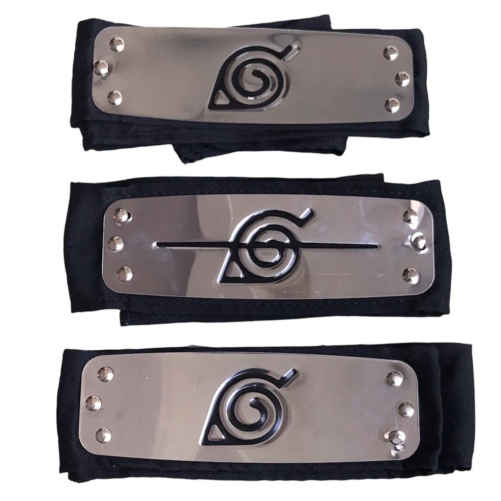 Kit 3 Bandanas Ninja Aldeia da Folha