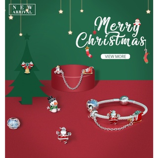Bamoer 925 Contas De Prata Série Natal 5 Estilos Charmosas Para Colar Pulseira Faça Você Mesmo Joias Acessórios