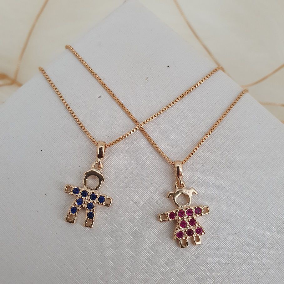 Colar Semijoia Cordão de Ouro Banhado Corrente Não é Bijuteria Colares Femininos Gargantilha Garantia Colar Veneziana Criança