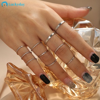 10 Pçs/Set Retro Knuckle Ring Anéis Simples Anel De Prata De Ouro Para As Mulheres Acessórios Jóias