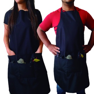 Avental profissional com 6 bolsos compartimento Preto Para Barbeiro E Cabeleireiro Barbershop manicure tosador de pet shop petshop impermeavel de facil limpeza