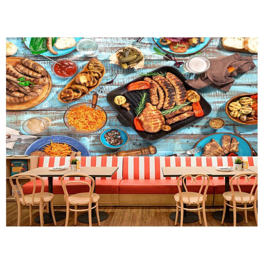papel de parede Alimento Comida Almoço 3D 10m² AL215
