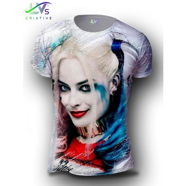 Camisa Camiseta Arlequina Esquadrão Suicida Estampa Total ALK01