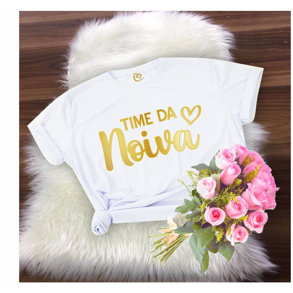 Camiseta - Time noiva variações branca