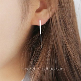 Par De Brincos Minimalistas De Prata Esterlina Anting 925