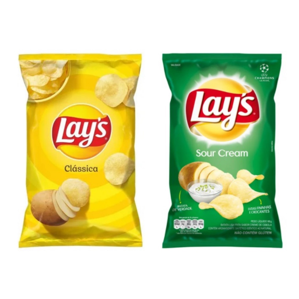 Salgadinho Batata Frita Lays Salgadinho Elma Chips 80gr