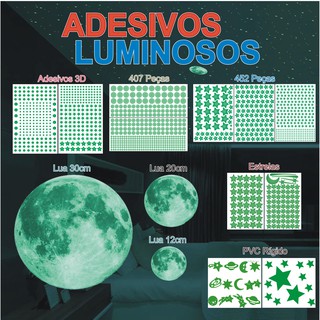 Adesivos 3d Fluorescentes : Estrelas Lua Planetas Esferas Bolinhas Unicórnio : Starfix :: ADDIV