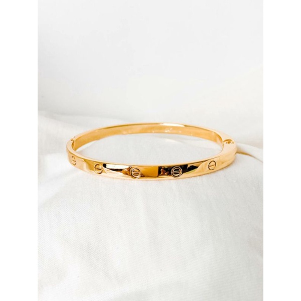 Bracelete Pulseira Inspiração Cartier Banhado Ouro 18k  Semi Jóia