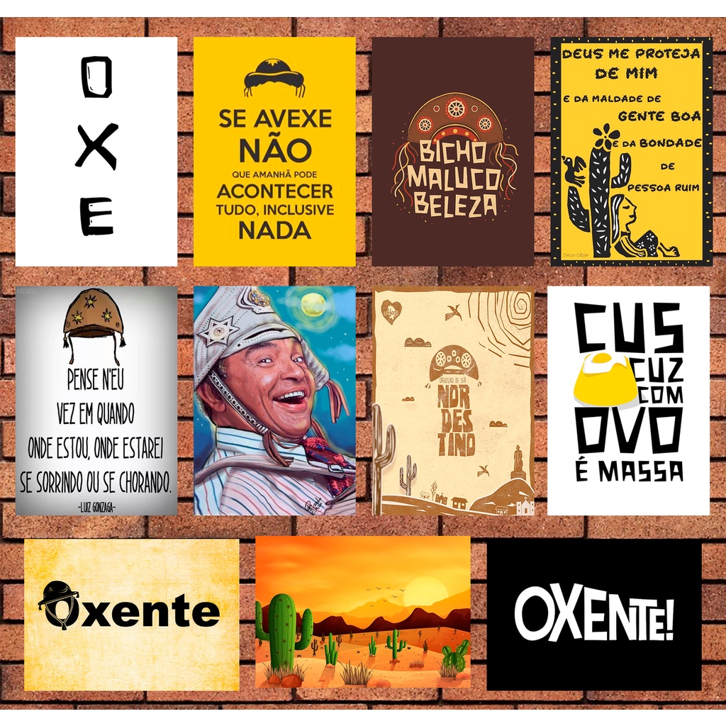 FRASES NORDESTINAS 02 - De 01 a 40 Placa Decorativa 14x20 - Quadro Parede & Decoração - Presente