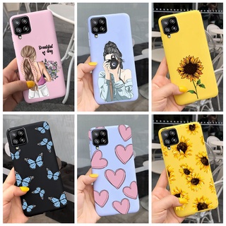 Capa Flexível De Silicone/TPU Com Desenho De Girassol Para Samsung Galaxy M62/F62/SM-M625F F625F 2021