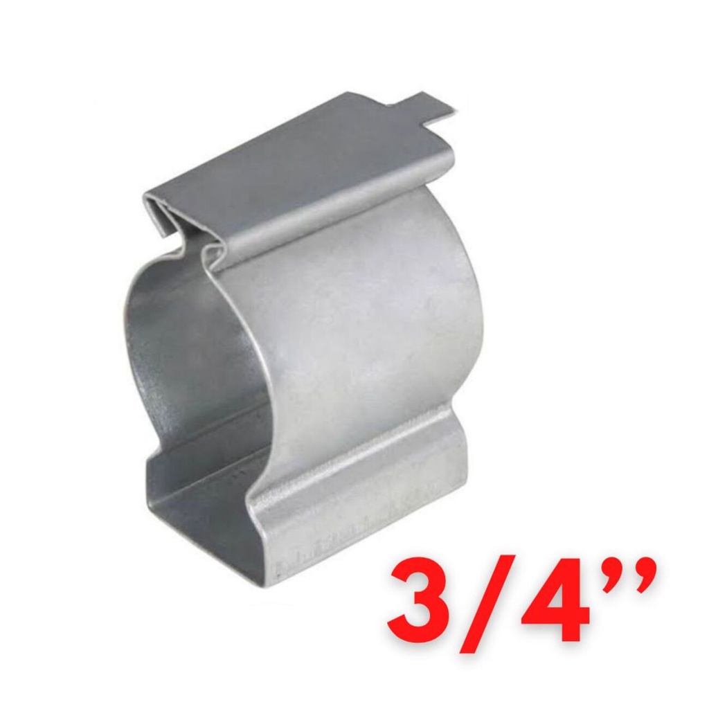Abraçadeira Tipo D Com Cunha 3/4 Aço Carbono 1010 C/ 100 Pcs