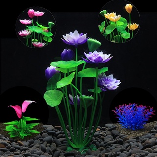 Aquário Artificial Planta De Lótus Decoração De Flor Ornamento Aquática Fundo