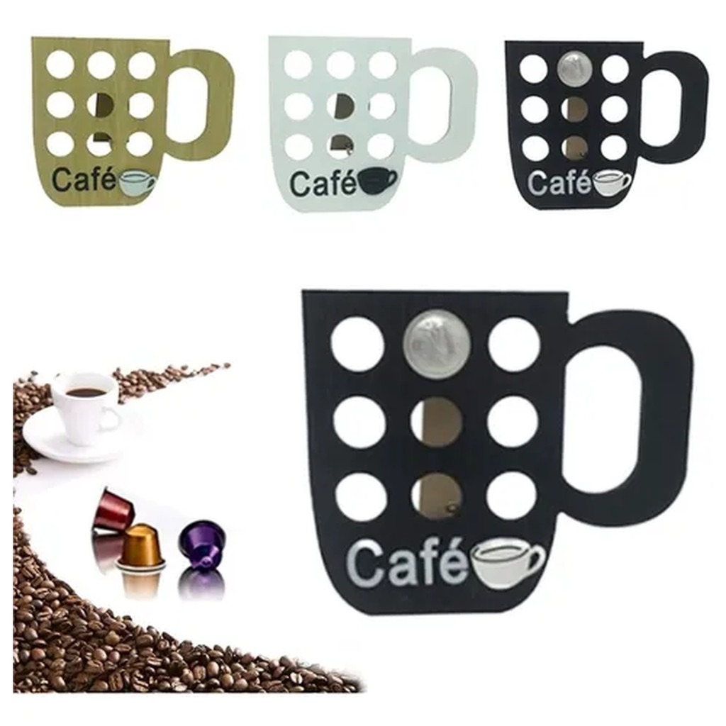 Suporte Madeira Porta Cápsulas 9 Café Nespresso Cafeteira
