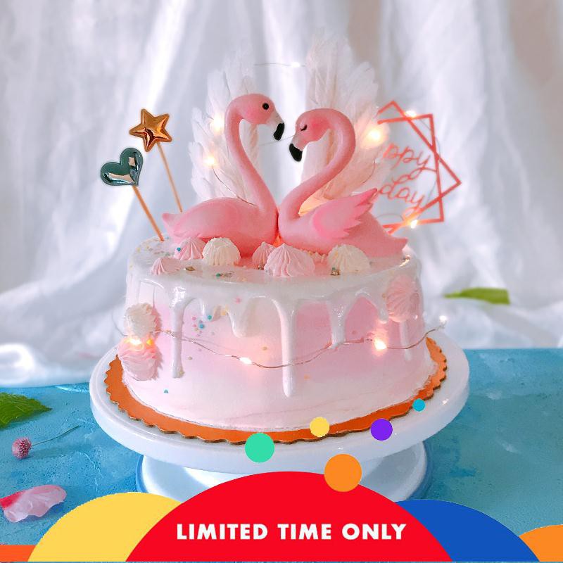 Decoracao De Bolos Com Cisnes E Flamingos Para Decoracao De Bolo Aniversario Shopee Brasil