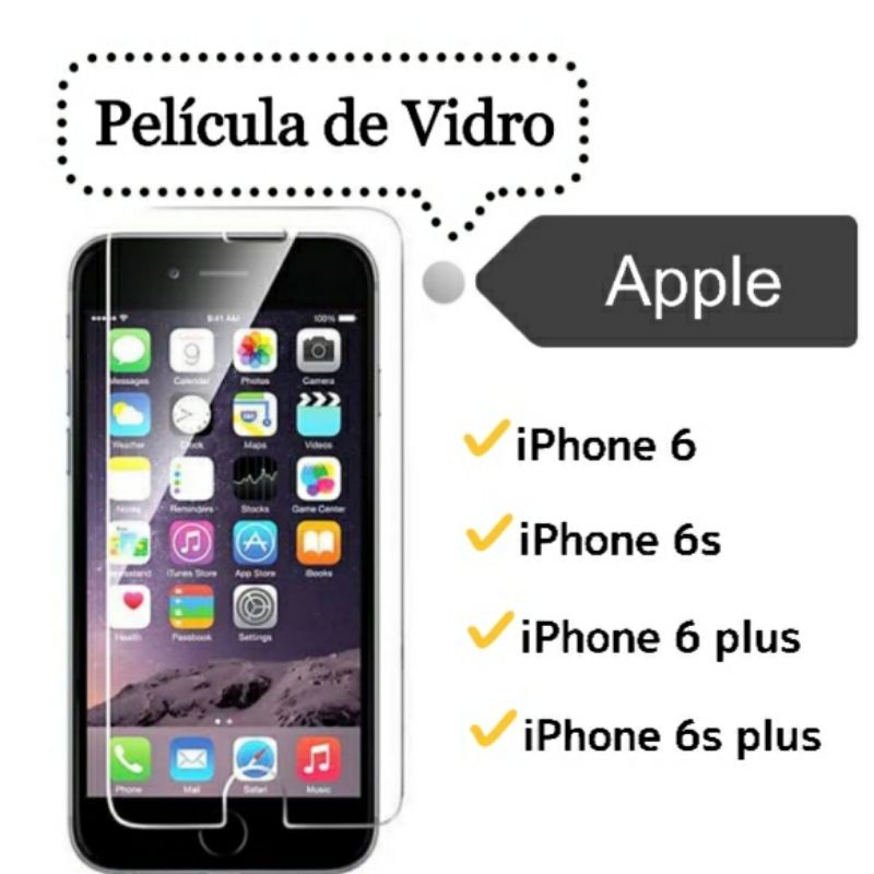 Película Vidro Temperado IPhone 6 / 6s Plus 6Plus Apple IPhone6 6sPlus