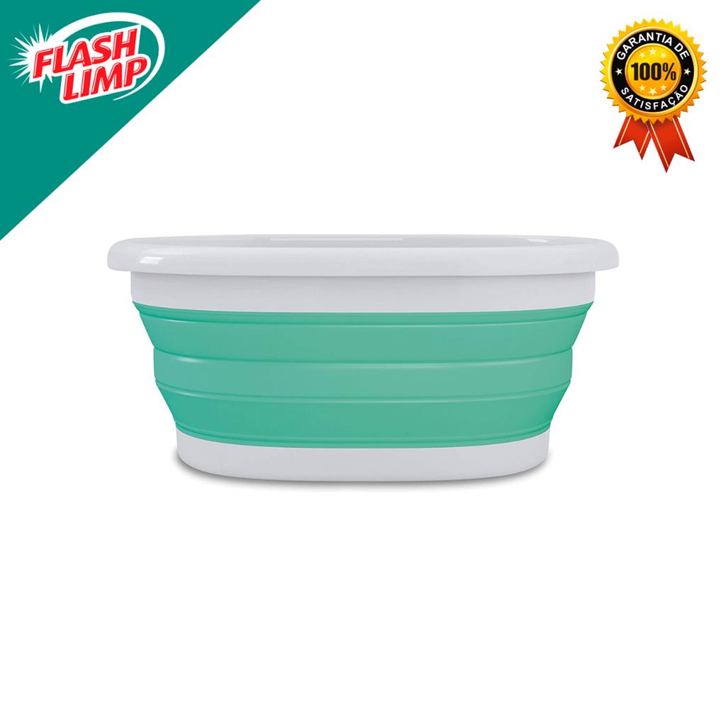 Cesto Retratil Para Roupas 18 Litros Dobrável Flash Limp - Home & Living