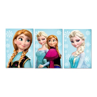 Kit 3 posters paineis Frozen Festa Fácil Econômica