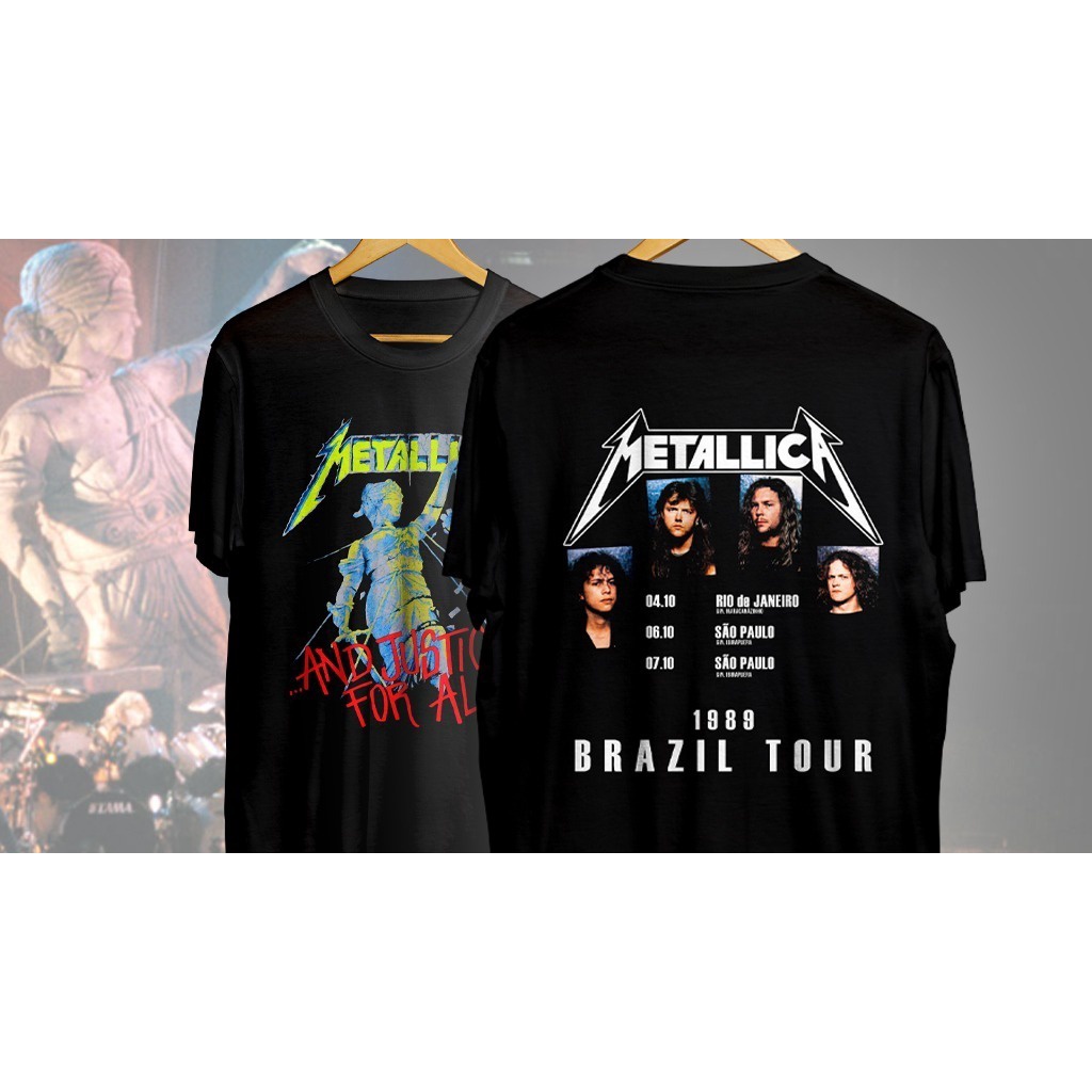 Camiseta Metallica 1989 Brasil And Justice For All Tour