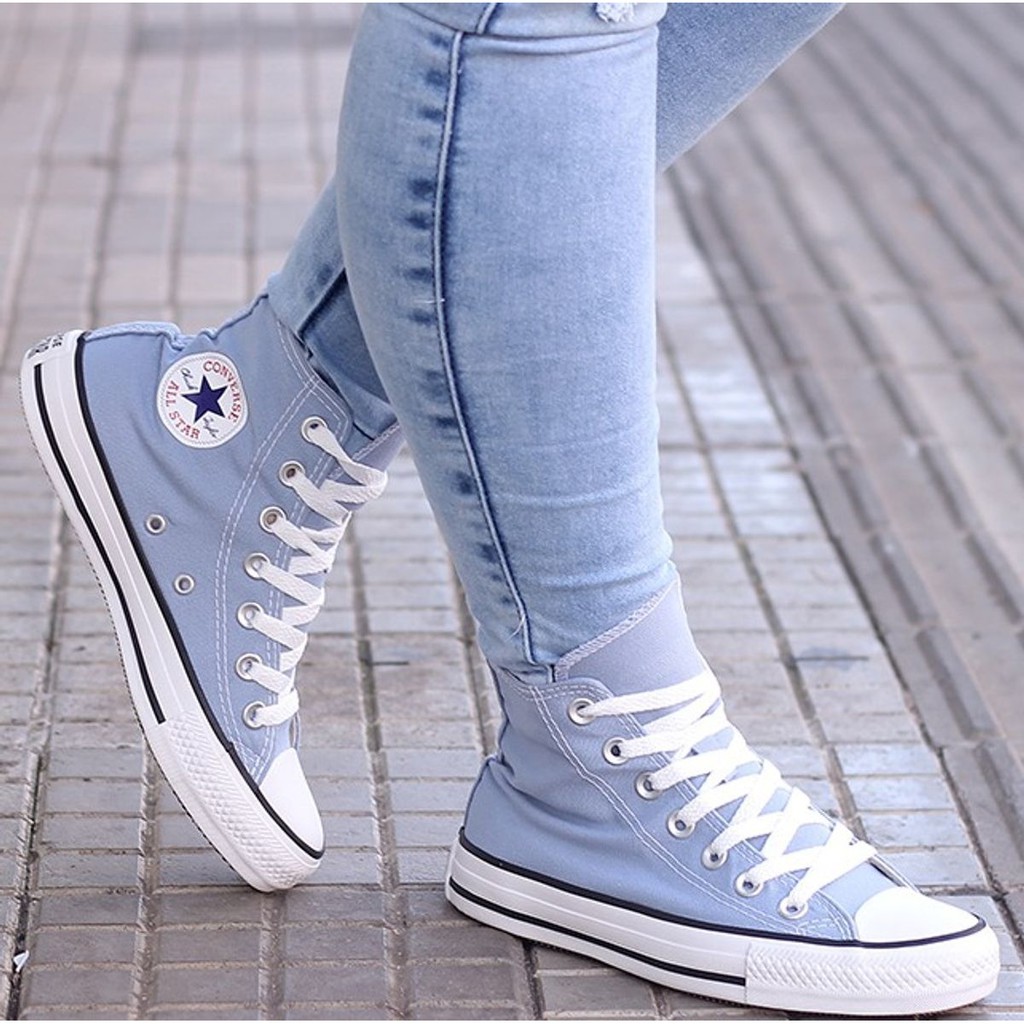 All Star Azul Bebe Cano Alto Botinha Feminino Top Cores Preco Imperdivel Shopee Brasil