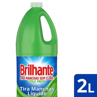 Tira-Manchas Líquido Brilhante Roupas Brancas e Coloridas Fresh sem Cloro Utile 2L