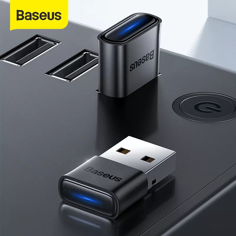 Baseus USB Bluetooth 5.0 Adaptador Para PC Laptop Falante Sem Fio Receptor De Áudio