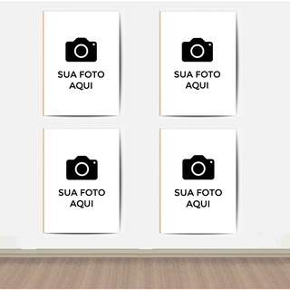 kit 4 placa Decorativa Personalizado