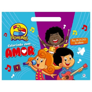 Livro 3 Palavrinhas   Colorindo com amor em Oferta na Shopee