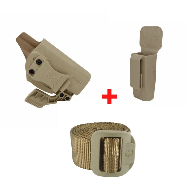 Kit Coldre G2C + Porta Carregador Velado + Cinto BDU 40mm - Coyote