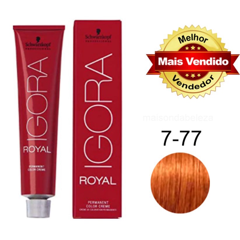 Coloração Ruivo Igora Royal Tinta Cobre 7.77 Schwarzkopf Professionals
