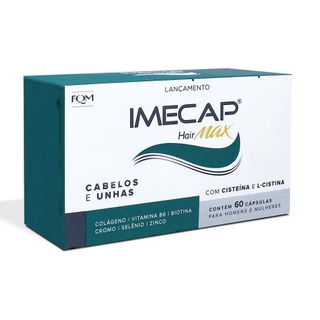 Imecap Hair Max Cabelos e unhas Fortes 60 Capsulas Com Biotina Zinco Colageno Selenio