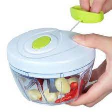Processador Manual de Alimentos (Grande | 3 Lâminas) – Picador e Triturador