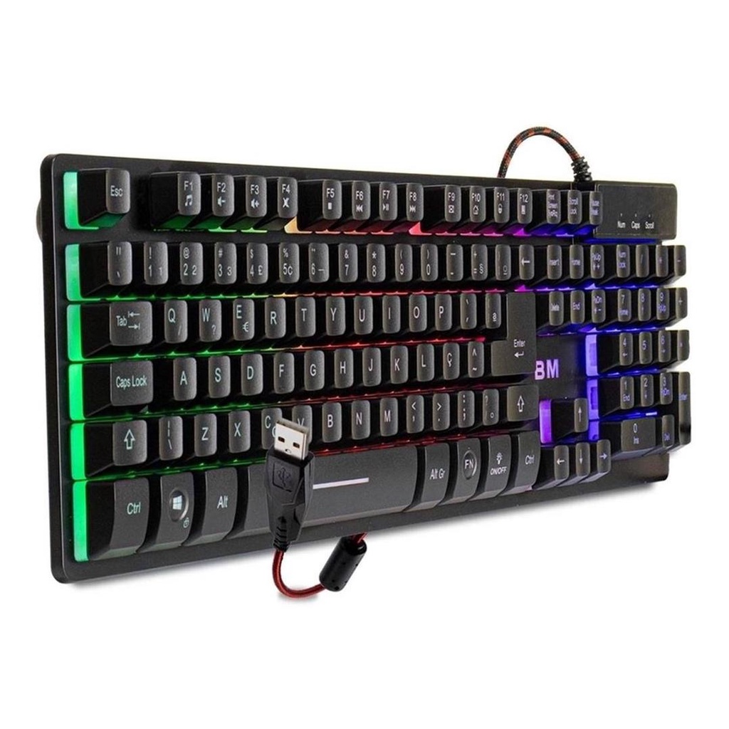 Semi Mecanico Novo Teclado Gamer Barato Iluminado Rgb Em Ptbr