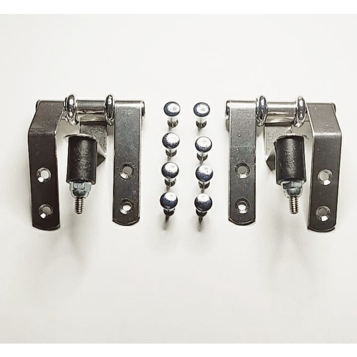 Dobradiça Assento Sanitário Aço Inox Estilo ( Tondo ) com Parafusos