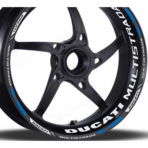 Friso + Adesivo Refletivo D4 Roda Moto Ducati Multistrada