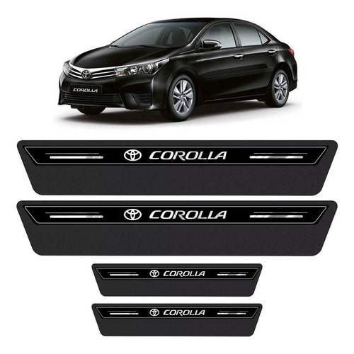 Soleira Premium Toyota Corolla 2015 2016 2017 2018 Preto