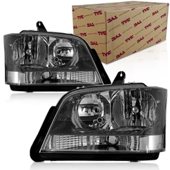 Par Farol S10 Blazer 01 2002 2003 2004 2005 2006 2007 2008 2009 2010 2011 Foco Duplo Máscara Cinza
