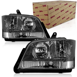 Par Farol S10 Blazer 01 2002 2003 2004 2005 2006 2007 2008 2009 2010 2011 Foco Duplo Máscara Cinza em Oferta na Shopee