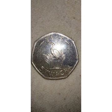 moeda rara antiga 5 kwacha Malawi