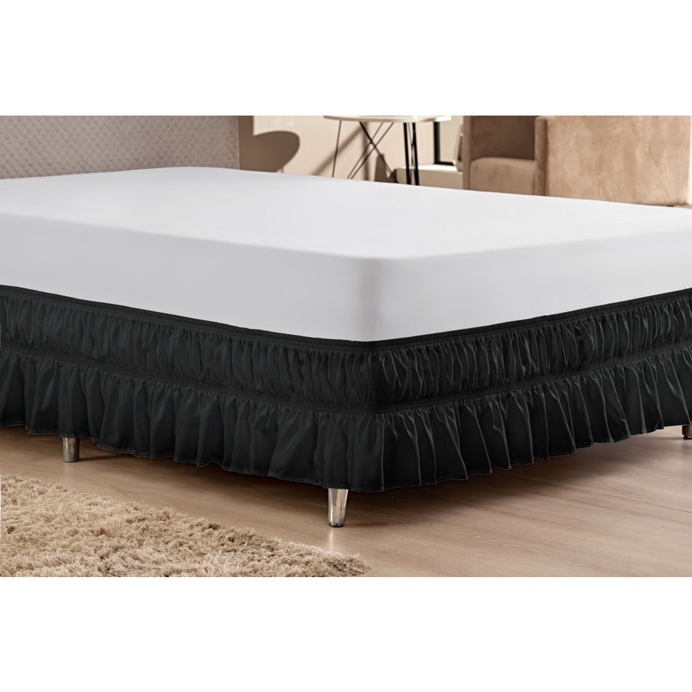 Saia Box com 2 Elásticos para cama Queen