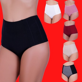 kit 4 calcinha cintura alta segura barriga lançamento 2023 calcinha conforto anti-culote pos parto