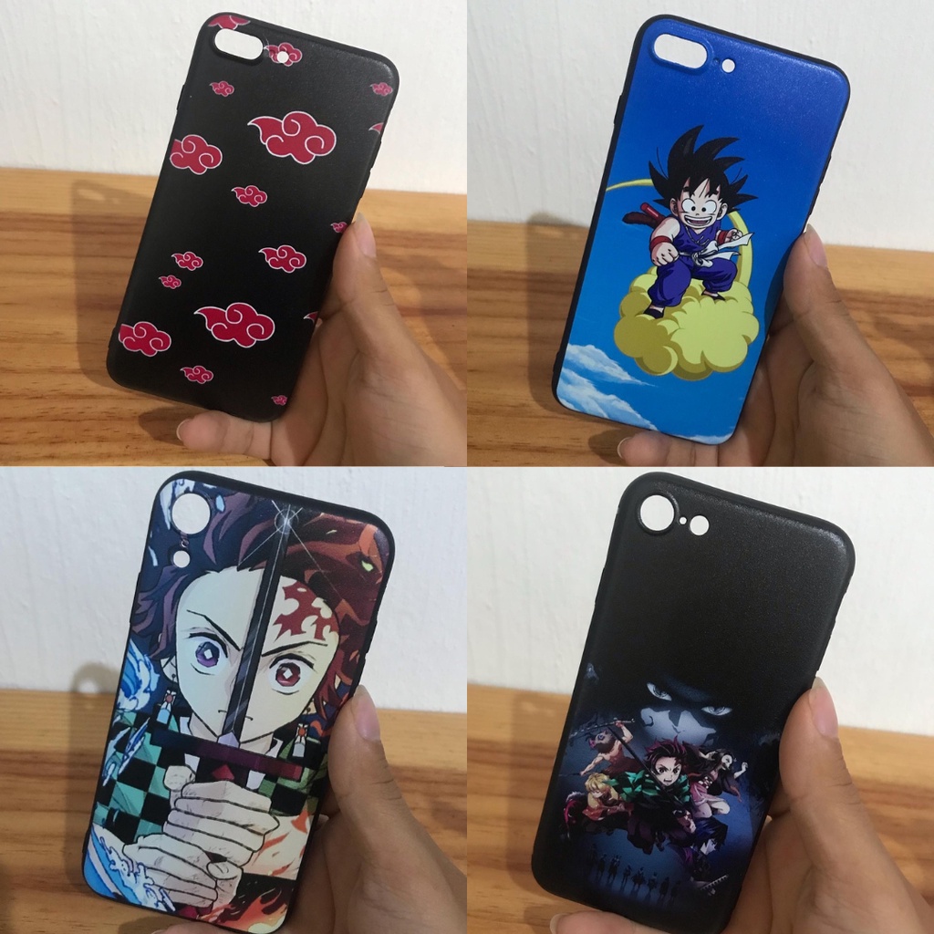 Capa Capinha de Celular iphone XR, 7Plus 8 plus 7, 8 Personaliza anime case demon slayer dragon ball naruto vegeta goku sasuki maleável