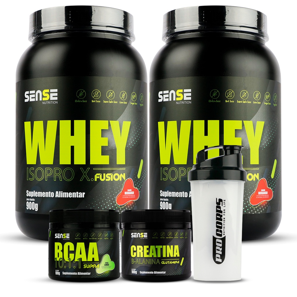 Kit Whey Protein + BCAA 3K NO2 + Creatina Snake Dragon + Coqueteleira