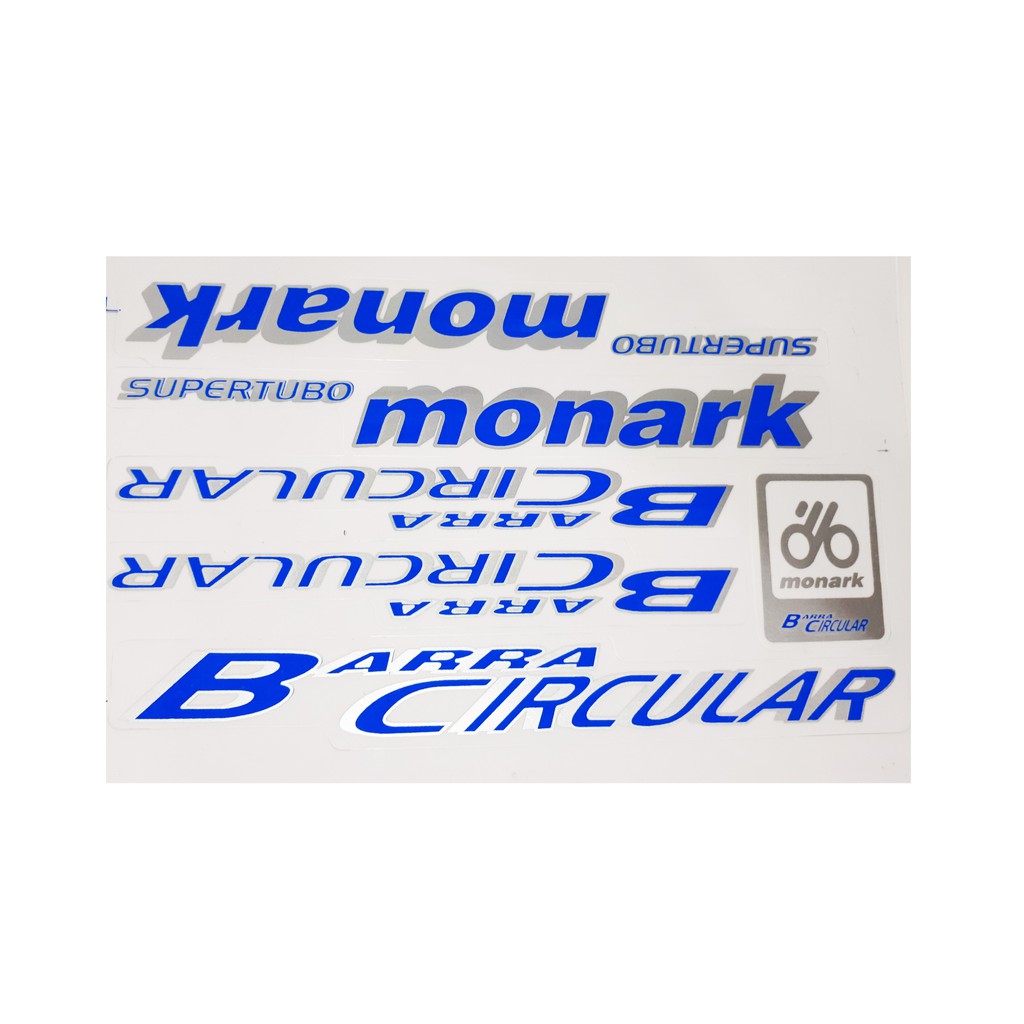 Adesivo Quadro Bicicleta Monark Barra Circular Cartela Completa