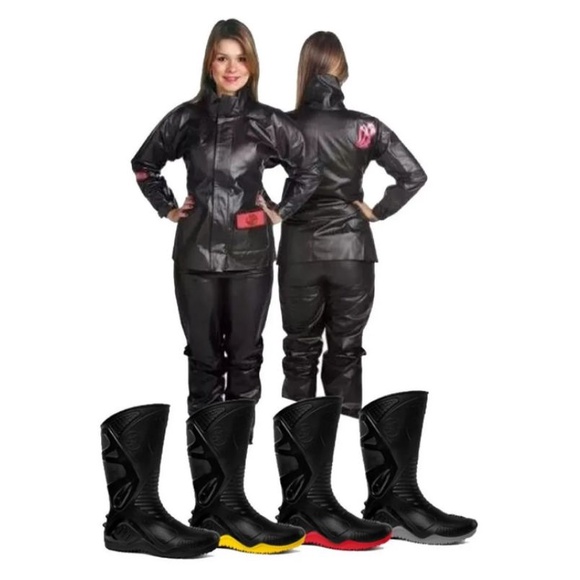 Capa De Chuva Alba Europa Feminina Bota Moto Impermeavel Shopee Brasil