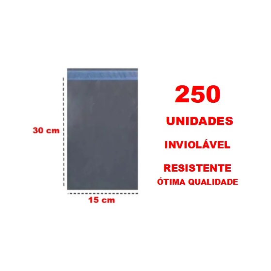250 envelopes 15x30 cm (+3 aba) Plástico de segurança, Embalagem Correio em Oferta na Shopee