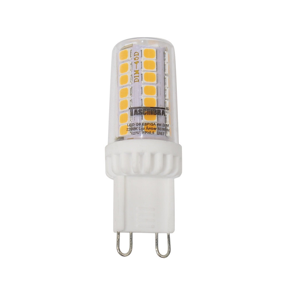 Kit 6 Lâmpadas LED G9 Espiga 4W 127V 2200V Dimerizável
