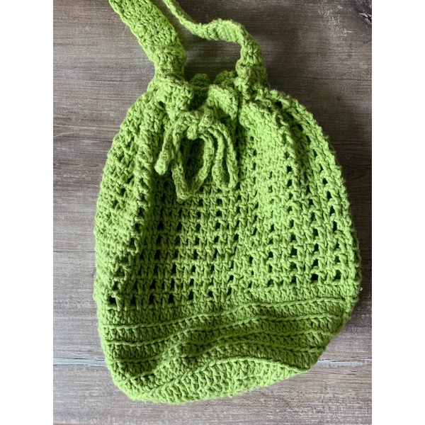 Bolsa saco de crochê