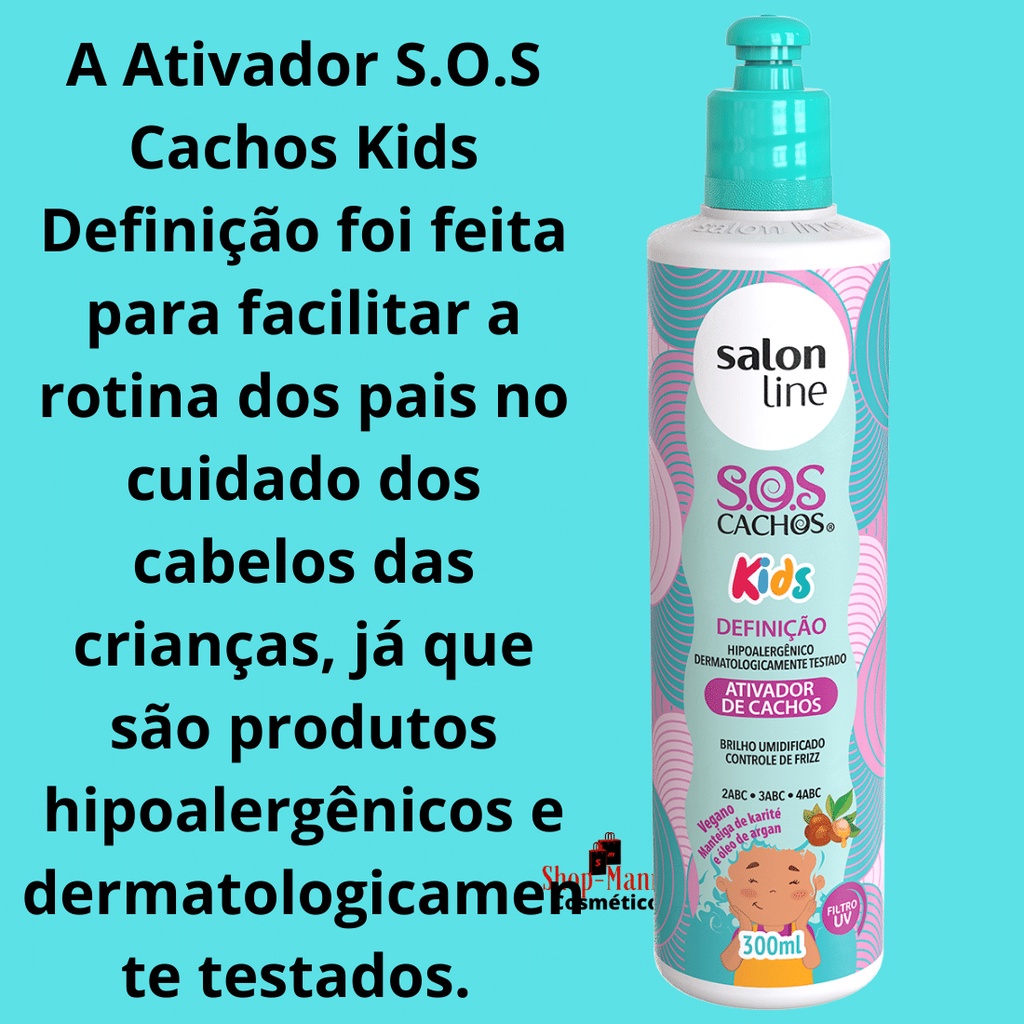 Kit Salon Line Sos Cachos Kids Definicao Infantil Completo 4 Produtos Shopee Brasil