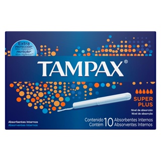 Absorvente Interno Tampax Super Plus - 10 unidades em Oferta na Shopee